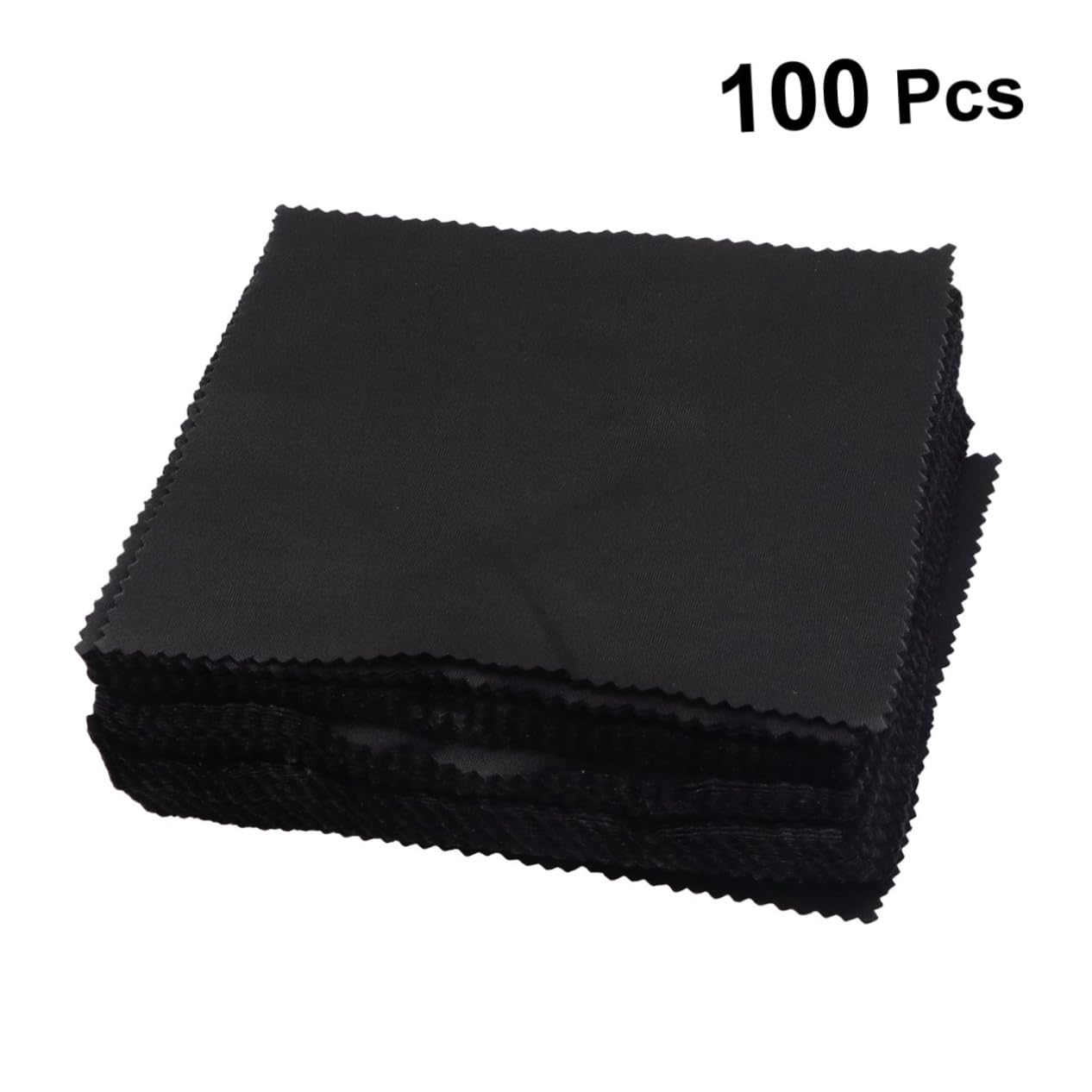 Panno per Pulizia Occhiali in Microfibra Nero, 100 Pezzi | Riutilizzabili e Morbidi, per Lenti e Superfici Delicate, Adatti anche Schermo