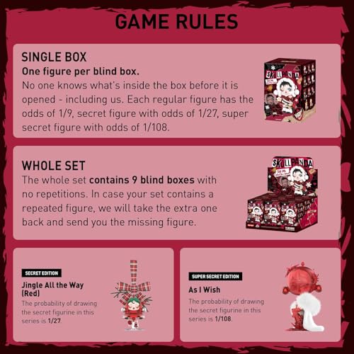 Image of POP MART SKULLPANDA Wishing Time Series Figures, 9PCs Blind Box Figures, Random Design Action Figures Collectible Toys Home Decorations, Holiday Birthday Gifts, Whole Set
