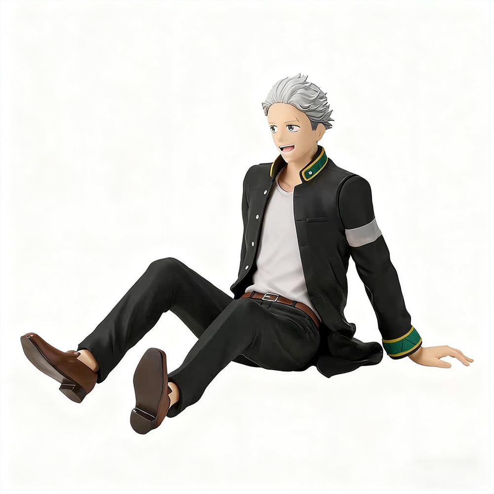 Anjinguang Umemiya Hajime Figure Haruka Anime Action Figure Anime Sitting Pose Figurine Collectible PVC Cartoon Model Statue 11cm Desktop Room Decoration Ornament Gift