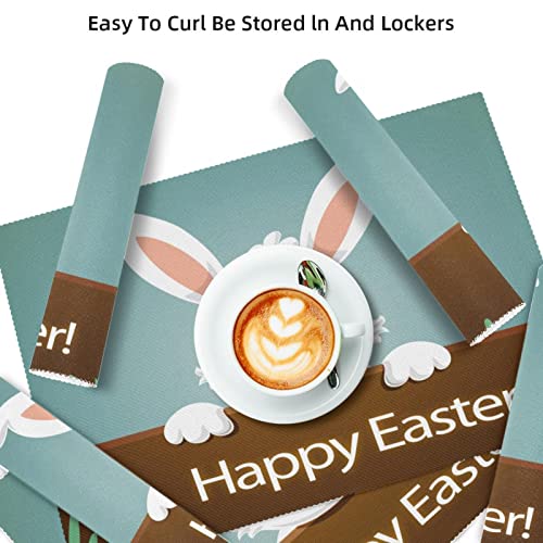 Lot de 6 sets de table Happy Easter 30,5x45,7 cm résistant chaleur - 4