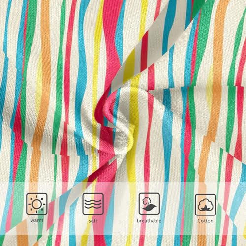 Joisal Toddler Girls Underwear 2t Cotton Girl Panties Cute Fun Kids Briefs Undies Colorful Stripes Art3