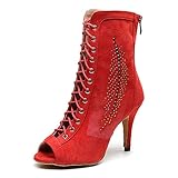 ★ Consejos de tamaño: los zapatos de baile son diferentes de los zapatos de calle, necesitan un ajuste alto, si los zapatos que recibió son un poco apretados, intente usarlos 3 días, encontrará que los zapatos son más adecuados.