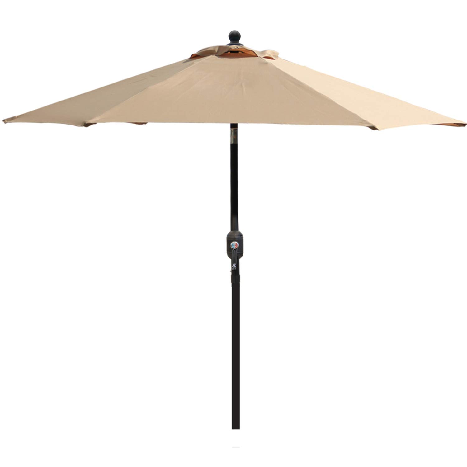 Amazon Com Blissun 7 5 Ft Patio Umbrella Yard Umbrella Push Button Tilt Crank Tan Garden Outdoor