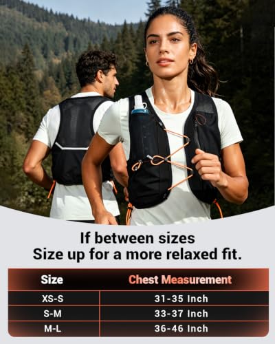 Running Vest for Women Men Hydration Vest with 500ml Flask - image 4