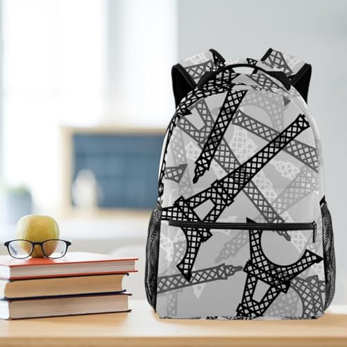 Sac à dos d'école et de loisirs imprimé Paris 29.4x20x40cm - 5