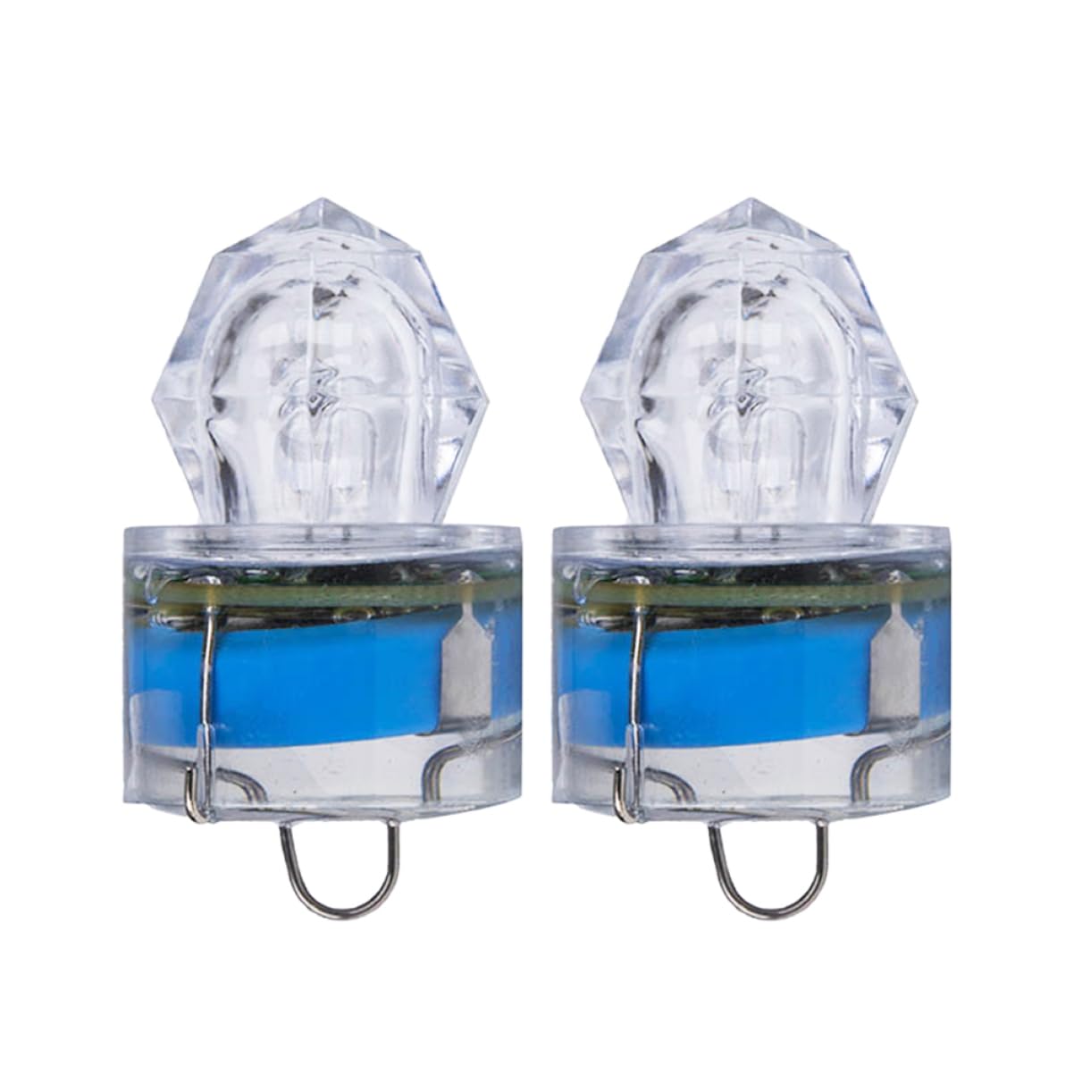 balacoo 2Pcs LED Underwater Fishing Light Lamp for Attracting Bait and Fish Random Color Durable Submersible Design for Night Fishing