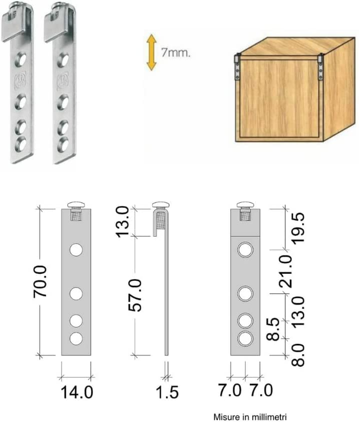 2 Crochets Réglables Pour Miroir De Porte - Support Métallique Robuste - Pour Organisation Vêtements Et Accessoires