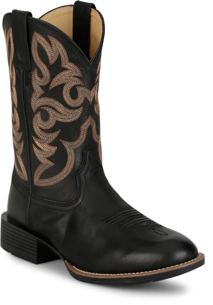 Justin Jasper 11" Western Boots for Men - Untamed Collection - Wide Round Toe Slip Resisting Rubber Outsole