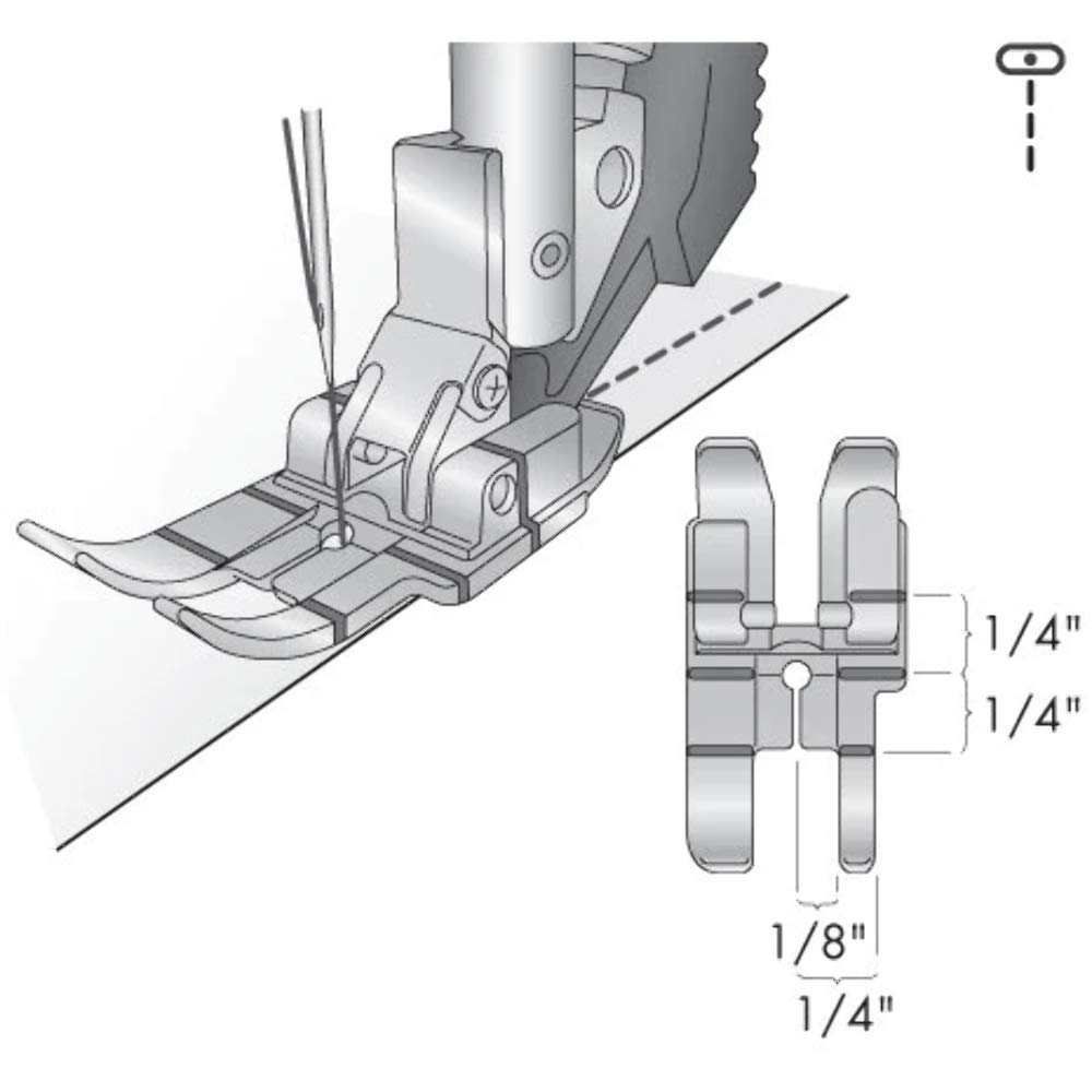 Piedino Premistoffa A Doppio Livello Per Macchina Da Cucire Pfaff Con IDT - 820676096 - 3