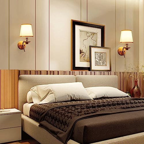 Aplique de pared cromado E14 con pantalla de tela para salón 3