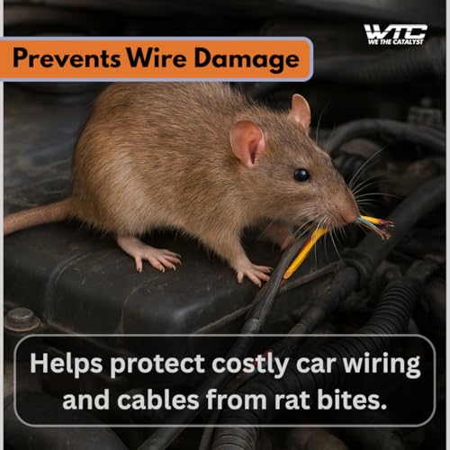 Image of WTC Rat Stop Car Spray - 500ml Rodent Repellent for Cars, Bikes, Garages & Homes | Protects Wiring & Engine Bay | Up to 90 Days Protection