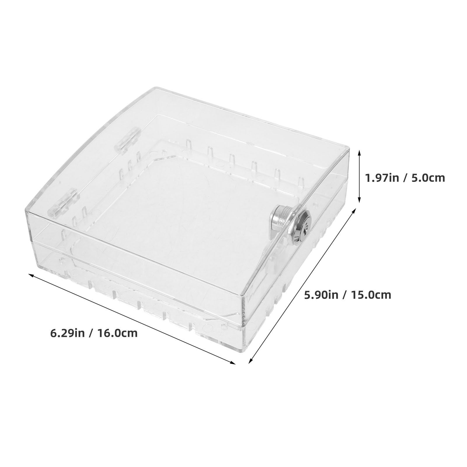 Gatuida 2 Juegos Protector de Termostato de Acrílico y Metal con Diseño Montado en Pared, Ventilación y Cerradura, Transparente y Resistente para Aulas y Oficinas