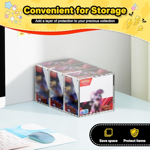 Kisbox PKMN Booster Box Acrylic Case, 5MM Acrylic Display Case, Clear Ultra Boxes for Display Compatible with PKMN Booster Boxes, Dustproof and Waterproof Display Box - image 7