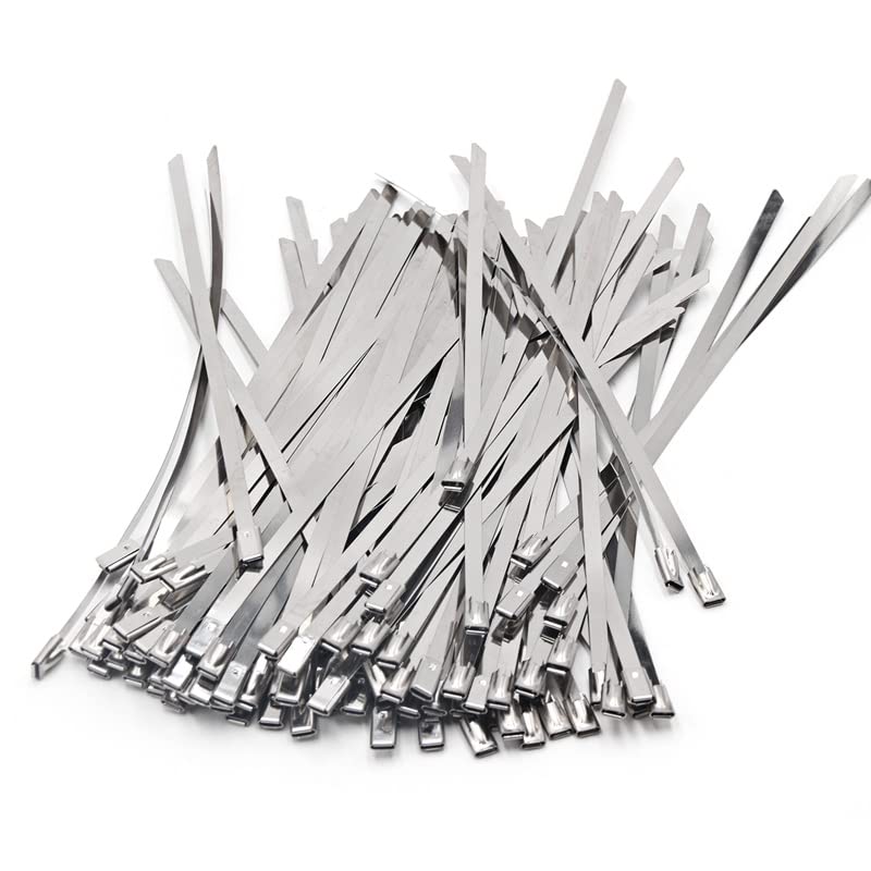 Opaski zaciskowe 40 szt. Samoblokujące opaski zaciskowe ze stali nierdzewnej 304 4,6 mm Wielofunkcyjne opaski zaciskowe metalowe blokujące 150 mm 200 mm 250 mm 300 mm 400 mm 500 mm Opaski zacisko