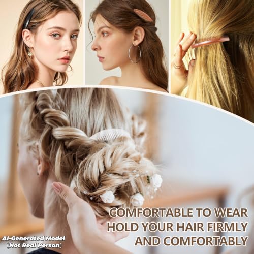 Image of 6PCS 3.15IN Hair Side Comb with 3 Colors, Professional Barber Comb for Styling and Grooming, French Combs for Wedding, Dating and More (Pack of 2)