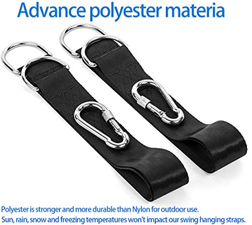 Tree Swing Hanging Kit, Tree Swing Straps, Diores Hammock Straps With Loops Set Of 2 Holds 2100 Lbs With 2 Safe Lock Snap Hooks , Perfect For Tree Swing & Hammocks,Easy & Fast To Installation, 5 Ft #TOP2