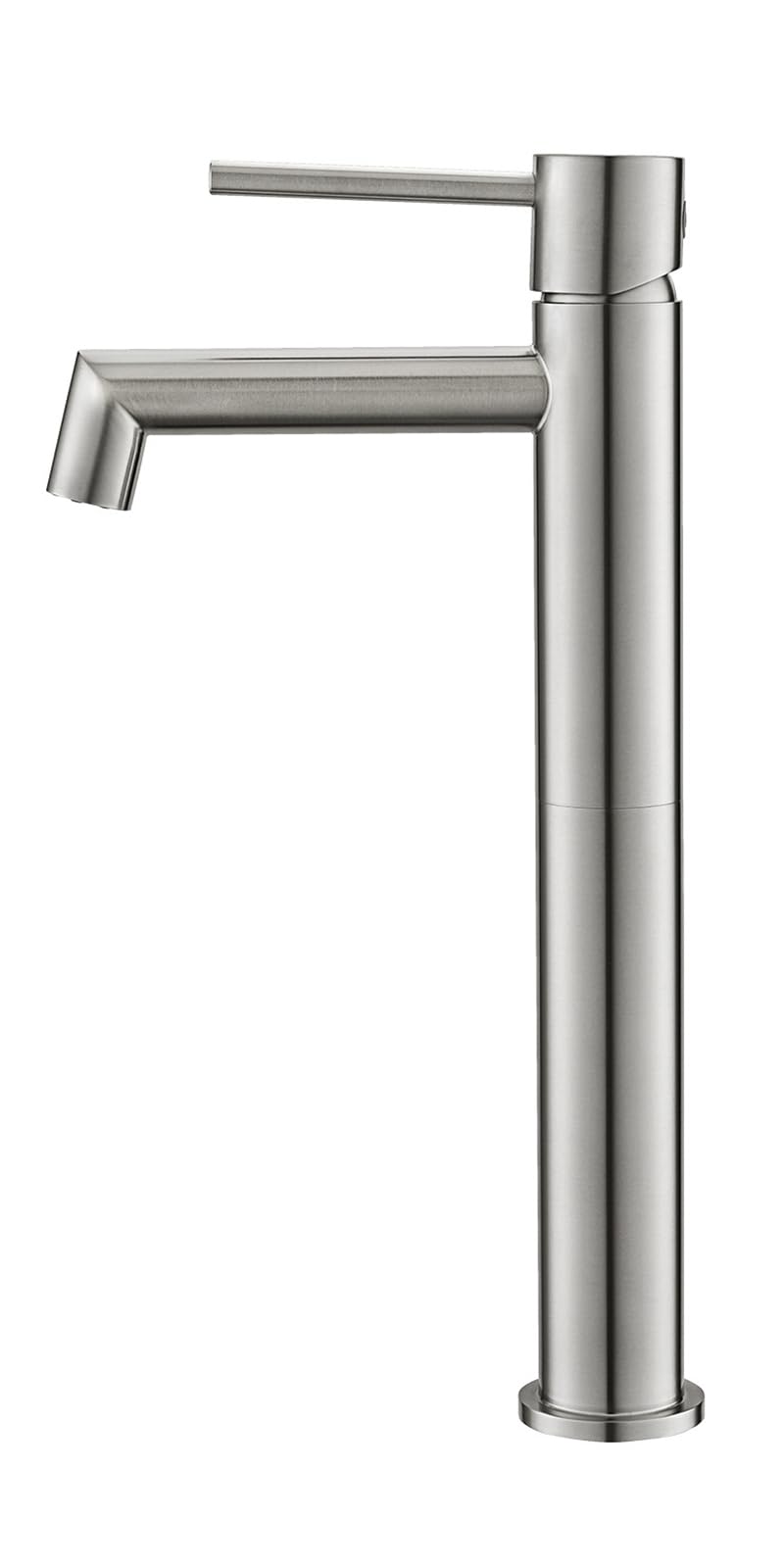 Single Handle Vessel Sink Faucet Brushed Nickel 1 Hole Modern Vanity Top Mount Faucet for Bathroom Sink Pop