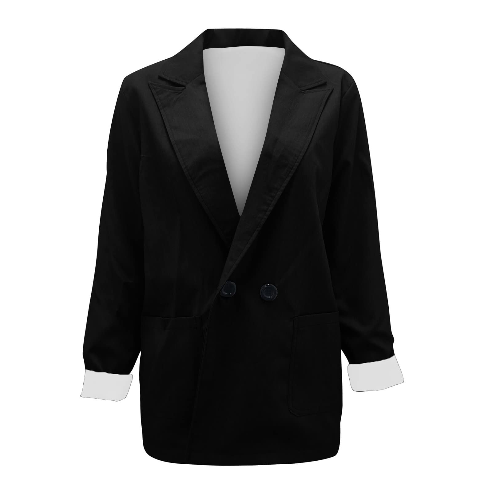Blazer Damen Elegant Jacke Business Anzug Arbeit Mantel Mit Knöpfen