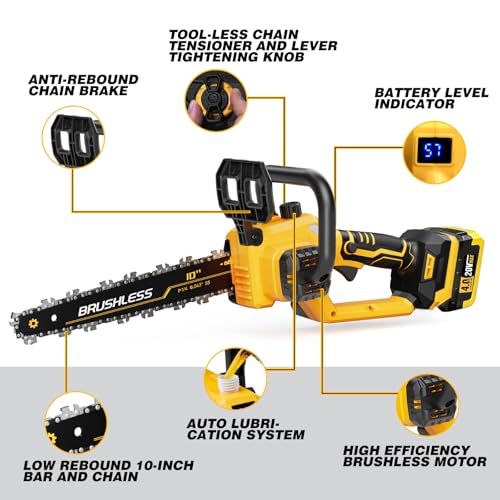 10 Inch Cordless Chainsaw for DEWALT