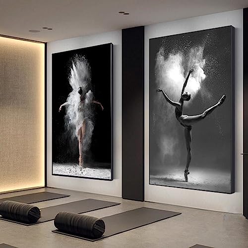 Affiche ballerine peinture élégante impression jet d'encre sur toile d'art