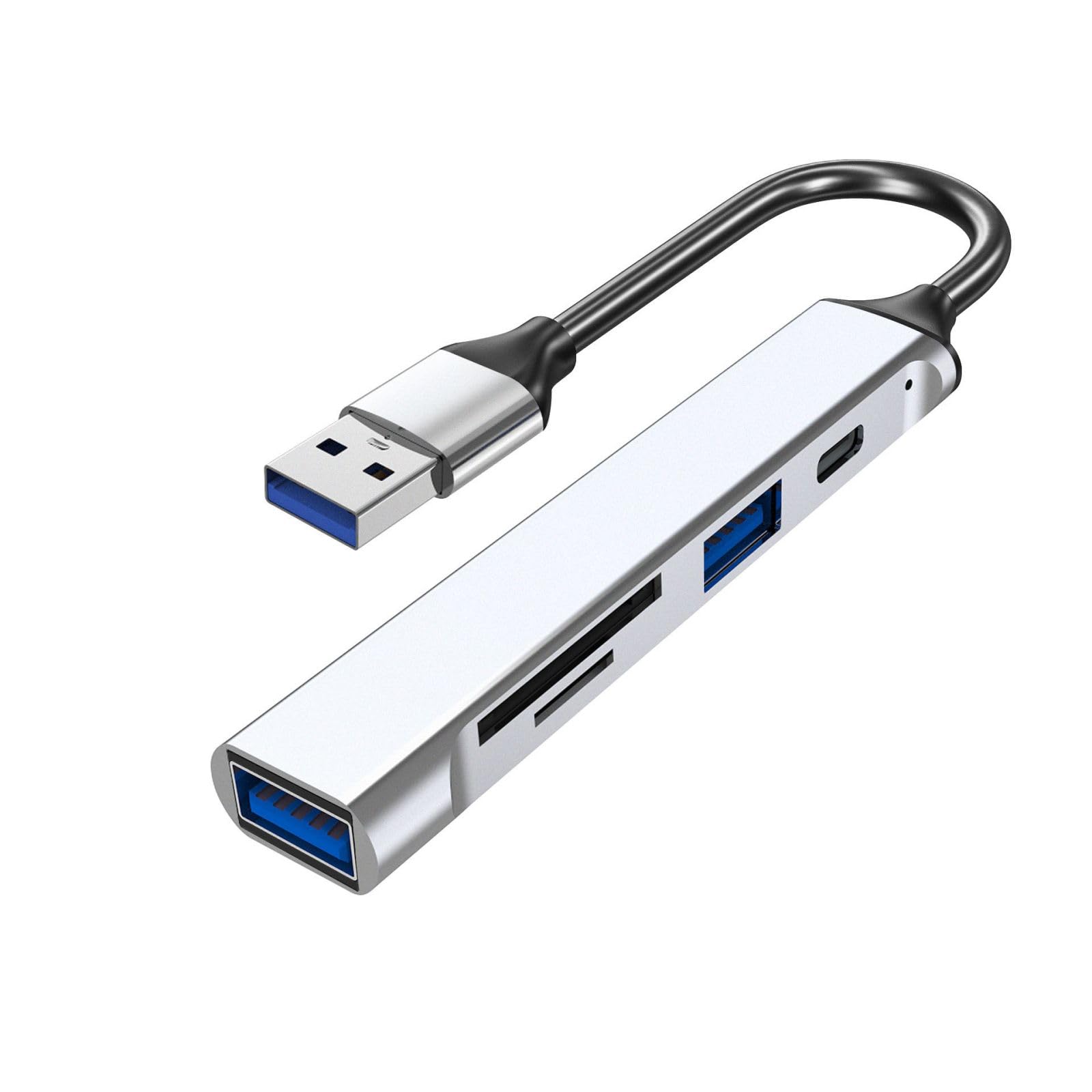 5-in-1 USB Fast Docking Station to Type C USB3 0 2 0 Card Reader Charging Multiple Data Transfer