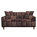 3D Gitter Drucken Sofa Überwürfe Sofabezug Mit Armlehnen, Chickwin 1/2/3/4 Sitzer Färben Elastisch Polyester Weich Abwaschbar Couch Sofaüberwurf (Braun,4 Sitzer)