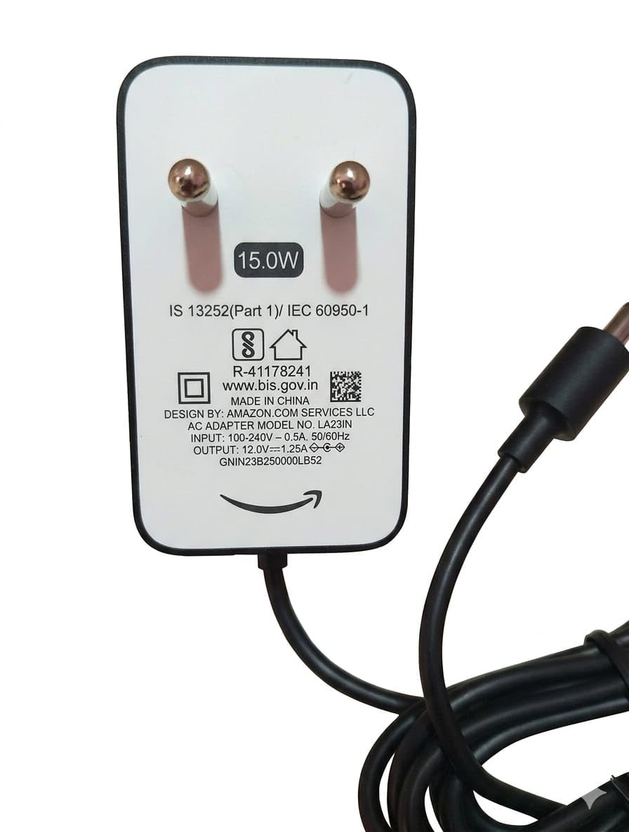 ALRITO 15W Power Adapter for Echo, Dot 3rd & 4th Gen, Kids Edition, Show 5, Spot, and Fire TV Cube, 5Ft AC Adapter Power Cord [Black]