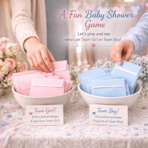 Image of Celebrations Baby Shower Party Activity Envelopes, Fun Baby Shower Game Cards for Guests & Family, Celebration Blessing Cards for Blessings & Wishes - Pack of 20