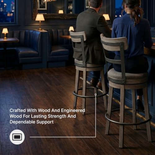 Signature Design by Ashley Caitbrook Swivel 30" Bar Height Bar Stool, Gray - image 3