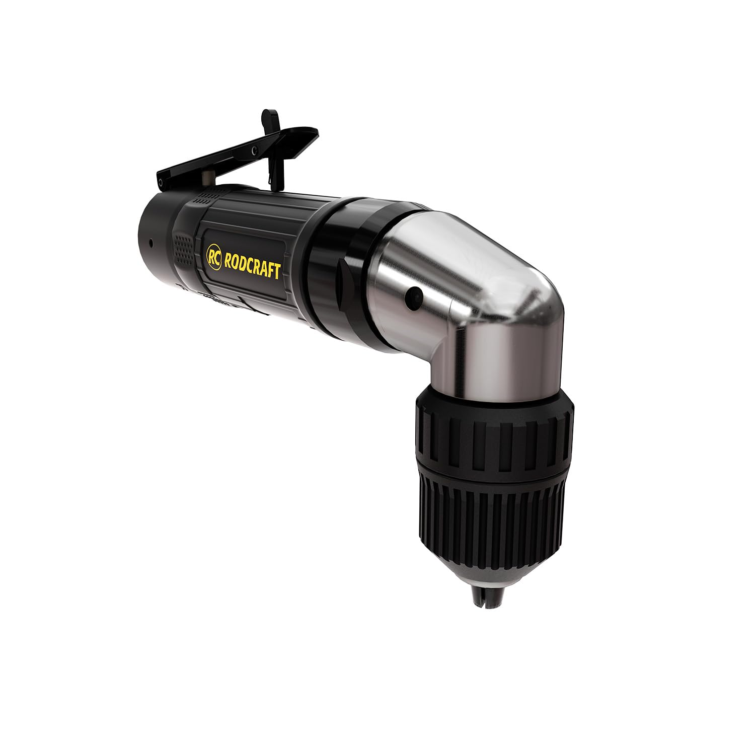 Rodcraft RC4660 Druckluft Bohrmaschine, Drehzahl 1400 U/min, 300 Watt Leistung, bis 10 mm, 90° gewinkelter Bohrkopf