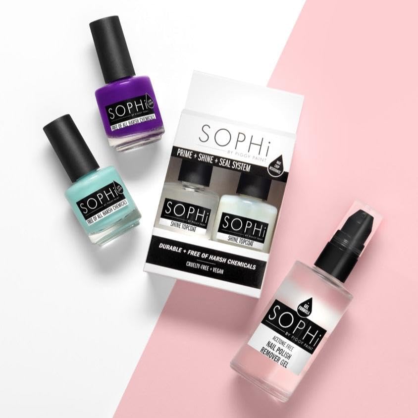 SOPHi Prime + Shine + Seal System (Primer/Sealer + Topcoat assembled in box) Non Toxic, Safe, Free of All Harsh Chemicals