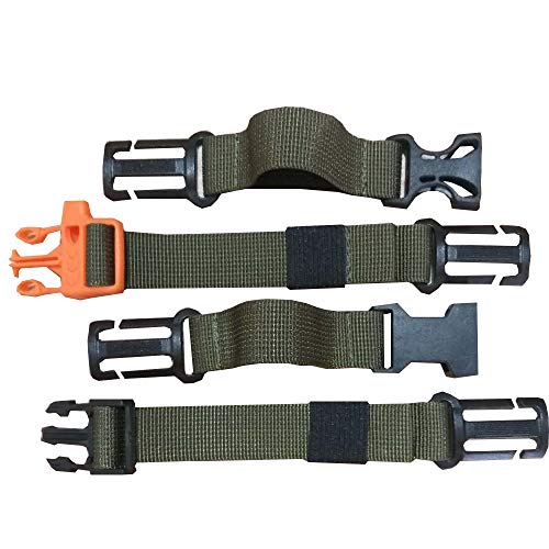 Amlrt 2 Pack Backpack Chest Strap- Nylon -Suitable for Webbing on The Backpack up to1in.(Army Green)