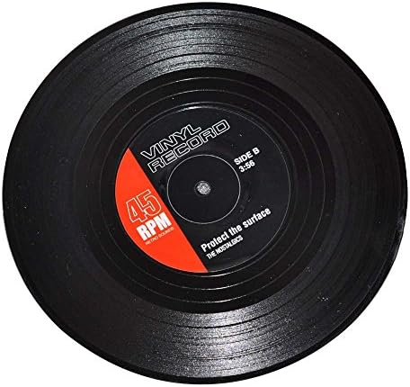 6pcs 4.1inch Solid Retro CD Record Vinyl Style Coaster/Coasters Non-slip Insulated Mat for Home/Bar Coffee Tea Drink Use Insulate&protect furniture