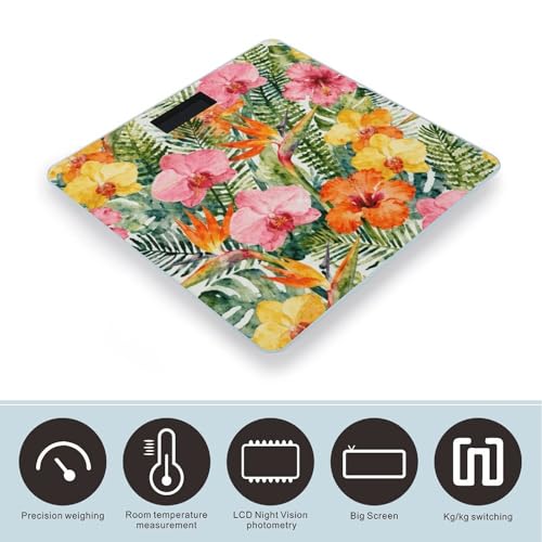 Báscula digital de baño con diseño colorido y pantalla LCD miniatura 3