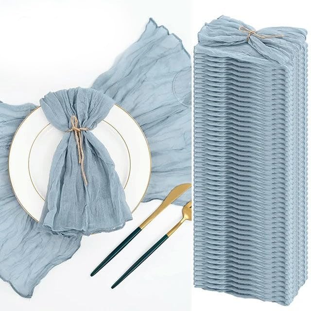 Servilletas de Mesa de 24 Uds. servilletas de Cena de 20x20 Pulgadas servilletas de Boda Bohemias servilletas de Gasa Toalla de Mesa para Fiesta/Banquete