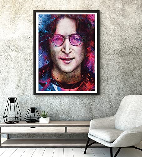John Lennon Beatles Grande affiche murale 55 x 75 cm - Les Beatles, Paul McCartney, John Lennon, RIngo Starr, George Harrison John Lennon Beatles Grande affiche murale 55 x 75 cm – Image 5