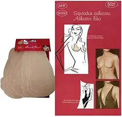5 Par Sutiã Adesivo de Silicone Levanta Seio Push Invisivel Adereup Bege de acorodo com seu Tamanho