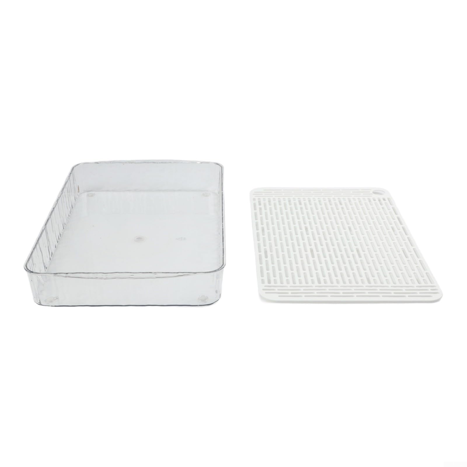 Bandeja Escurridor PP 38x24cm Multifunción Bandeja Escurridor(Transparent L)