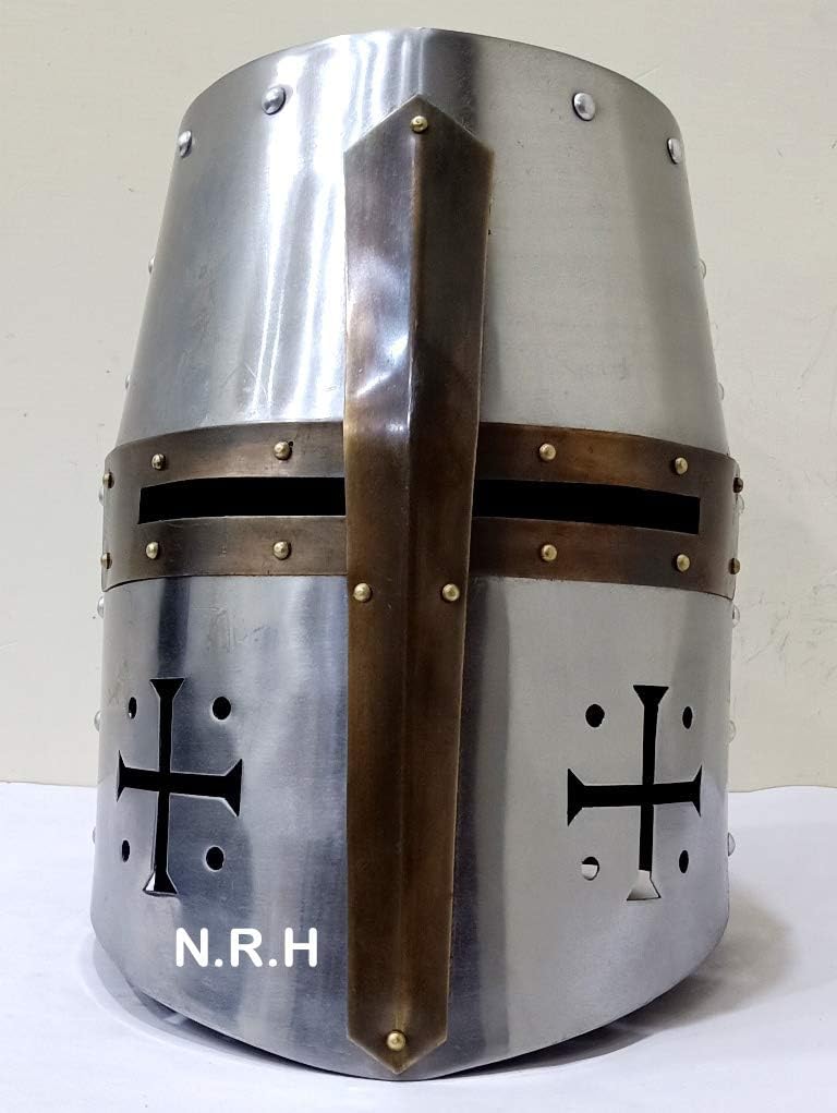 Nautical Replica Hub Casque médiéval chevalier templier avec support