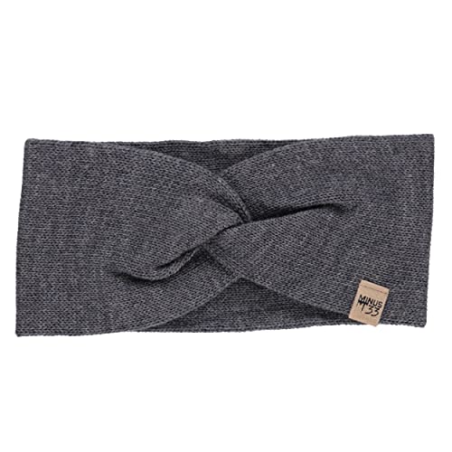 Minus33 Everyday Knit Twist Headband- 100% Merino Wool - Midweight Women's Warm Headband - Winter Ear Warmers - Charcoal Gray - One Size