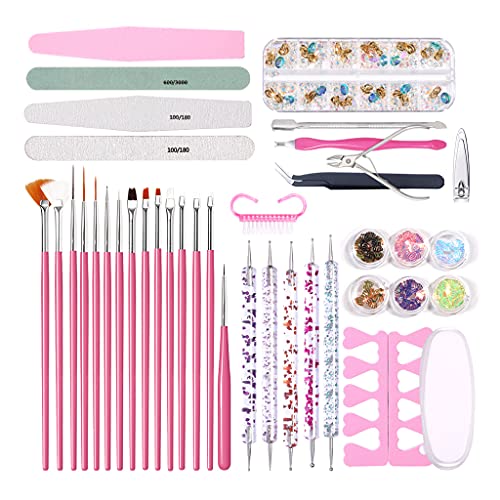 OKwife 1Set Nail Art Feilen Puffer Schleifset Nagelhautschieber Cutter Abgestorbene Haut Entferner