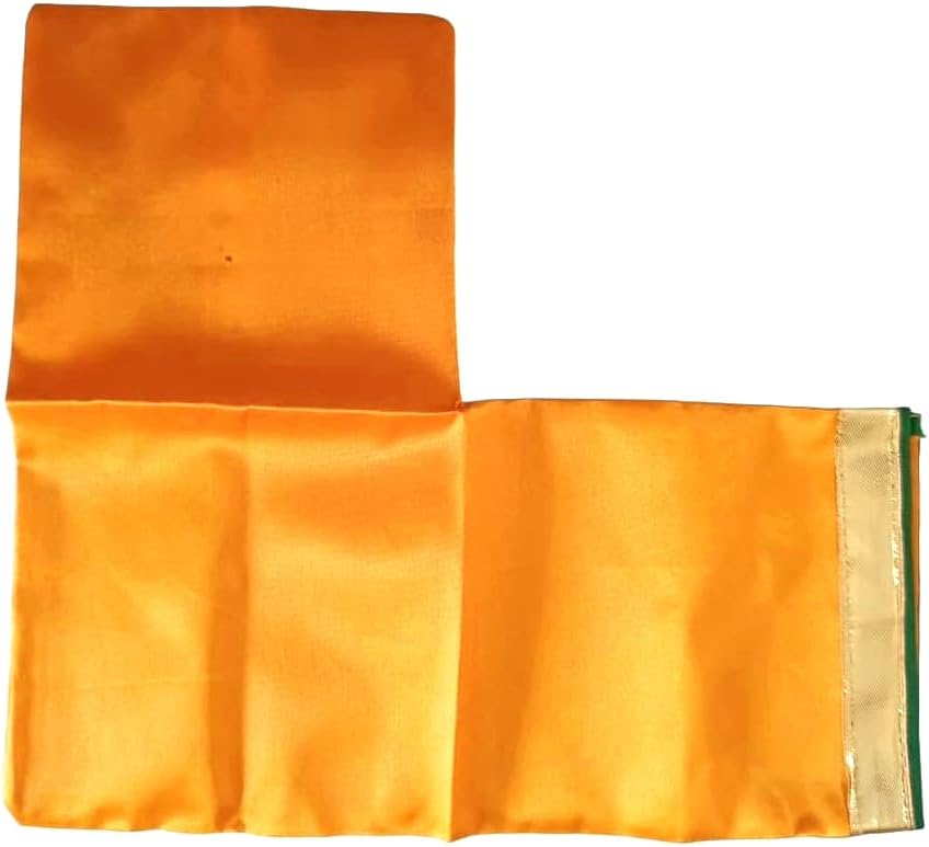 Jaap Bag Mala, Gomukhi for Chanting, Yellow L shape silk, Prayer for Rosary Prayer Beads, Chating Mala Bag, Puja items, Japa Jholi for Mantra