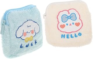 2pcs Napkin Storage Bag Small Period Bag Period Pouches Napkin Bag Napkin Monthly Bag Plush Multipurpose Small Bag Travel Menstrual Pad Pouch