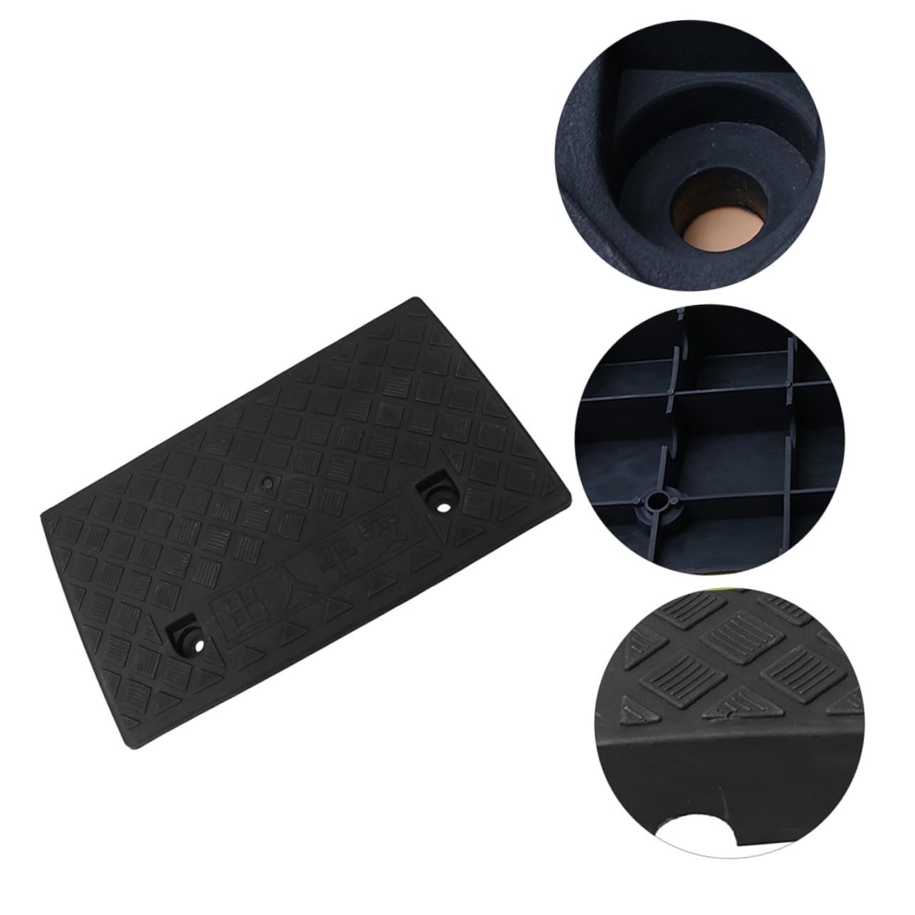 per Soglia Auto 10cm in Plastica Nera Antiscivolo Ammortizzante | Compatibile Sedie a Rotelle e Monopattini, per Marciapiedi e Bordi Stradali, 1 Pezzo