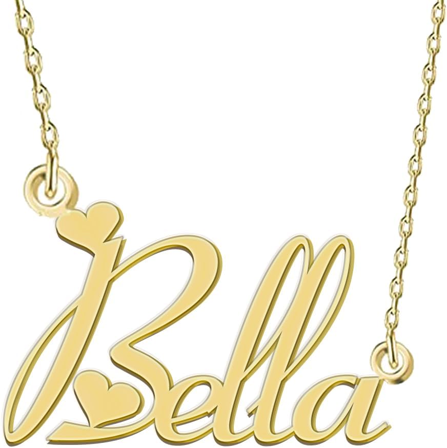 GR35Z9Customized Stainless Steel Heart Pendant Necklace Personalized Name Necklace for Women