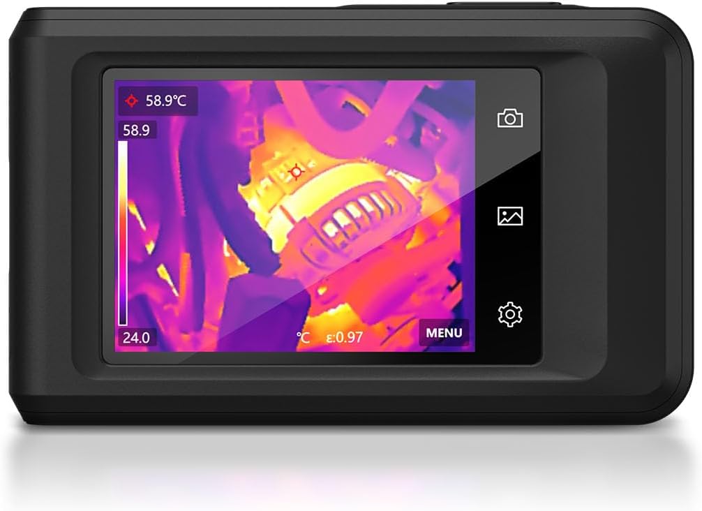 HIKMICRO Pocket2 256 x 192 IR Resolution Thermal Imaging Camera with 8MP Visual Camera, SuperScene™ Smart Scene Detetcion, 25 Hz, Wi-Fi, 3.5" Touch Screen Thermal Imager, IP54, -20°C-400°C…