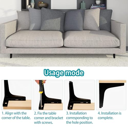 Möbelfüße Schwarz 4 Stück Schrankfüsse 15cm Möbelfüße Metall Ersatz Möbelbeine Schrank Regalfüße Belastbar Bis 500 KG Metallfüße für Möbel Schränke Sideboard Couch