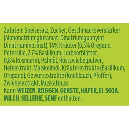 Knorr Kräuterlinge Italienische Kräuter Würzmischung zum Streuen für Pasta, Gemüse oder einen Salat 60 g 5