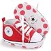 Unisex Baby Girls Boys Canvas Shoes Soft Sole Toddler First Walker Infant Sneaker Newborn Crib Shoes(Red,0-6Month)