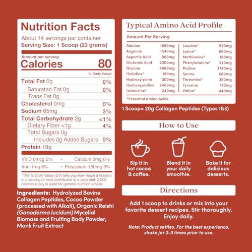 Further Food Chocolate Collagen Peptides Powder, Grass-Fed Pasture-Raised Hydrolyzed Type 1 & 3 Protein, Gut Health + Joint, Hair, Skin, Nails, Paleo Keto Sugar-Free 11.36 oz - Image 3